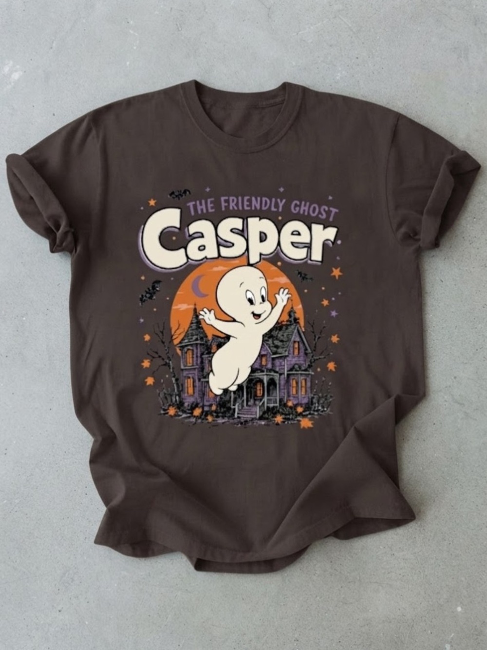 Spooky Friendly Ghost Haunted House Halloween Gildan T-Shirt
